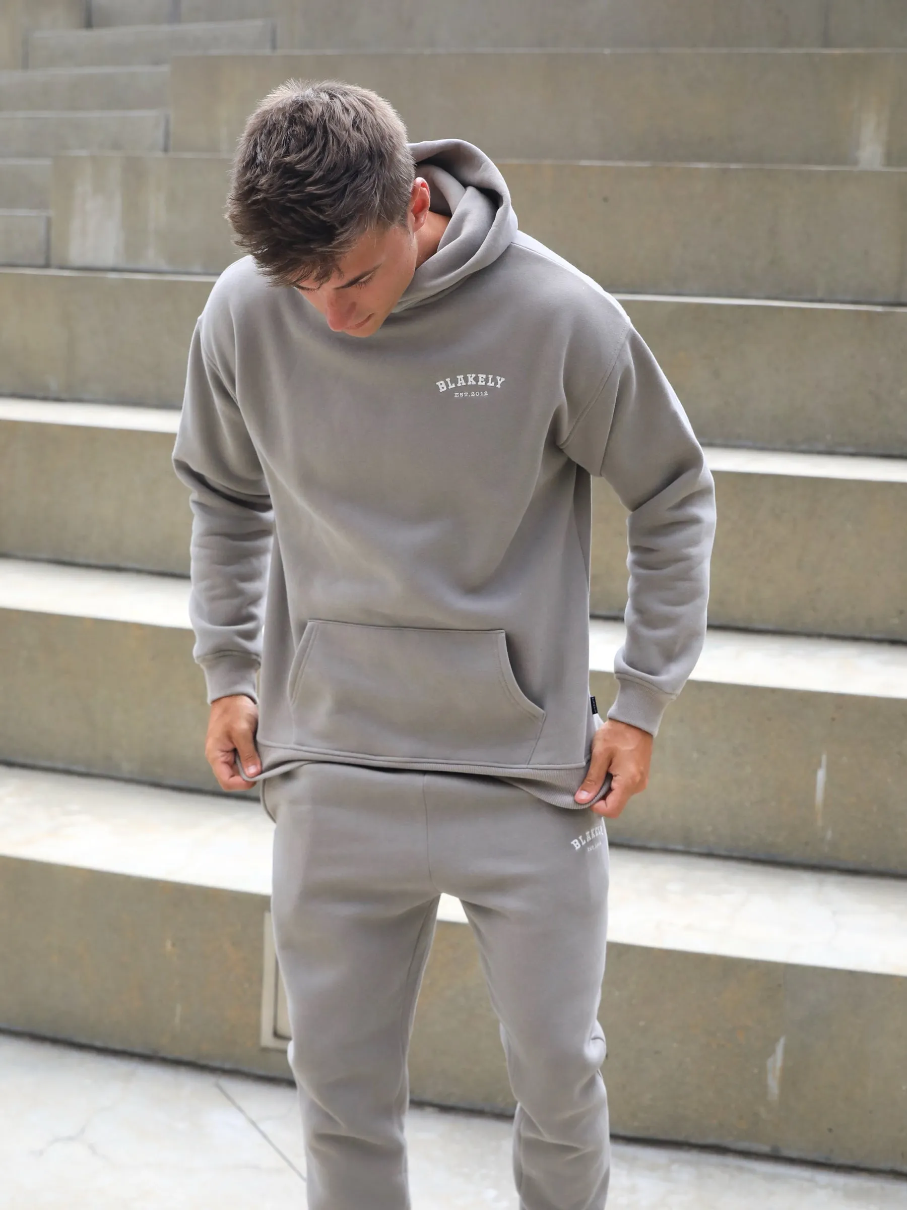 Heritage Relaxed Hoodie - Neutral Grey