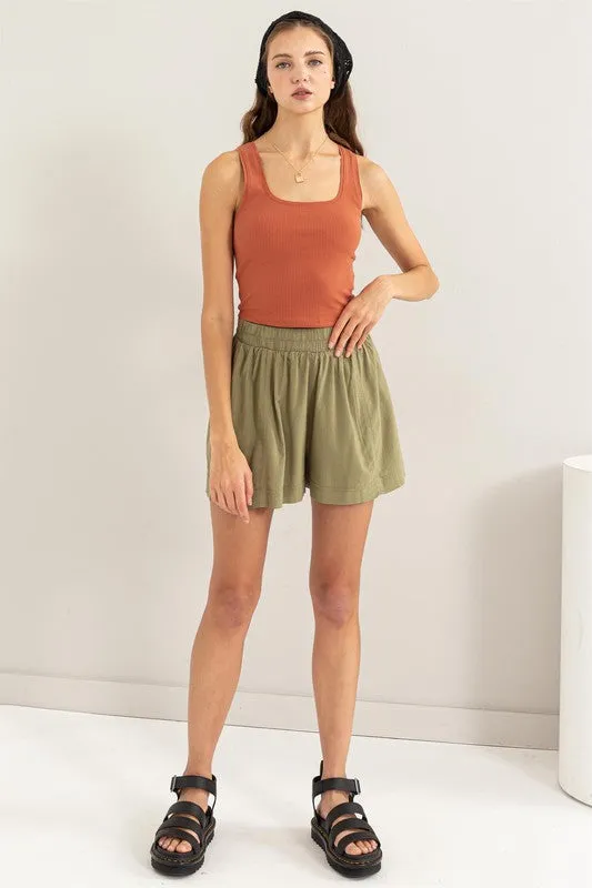 High Waist Relaxed Shorts