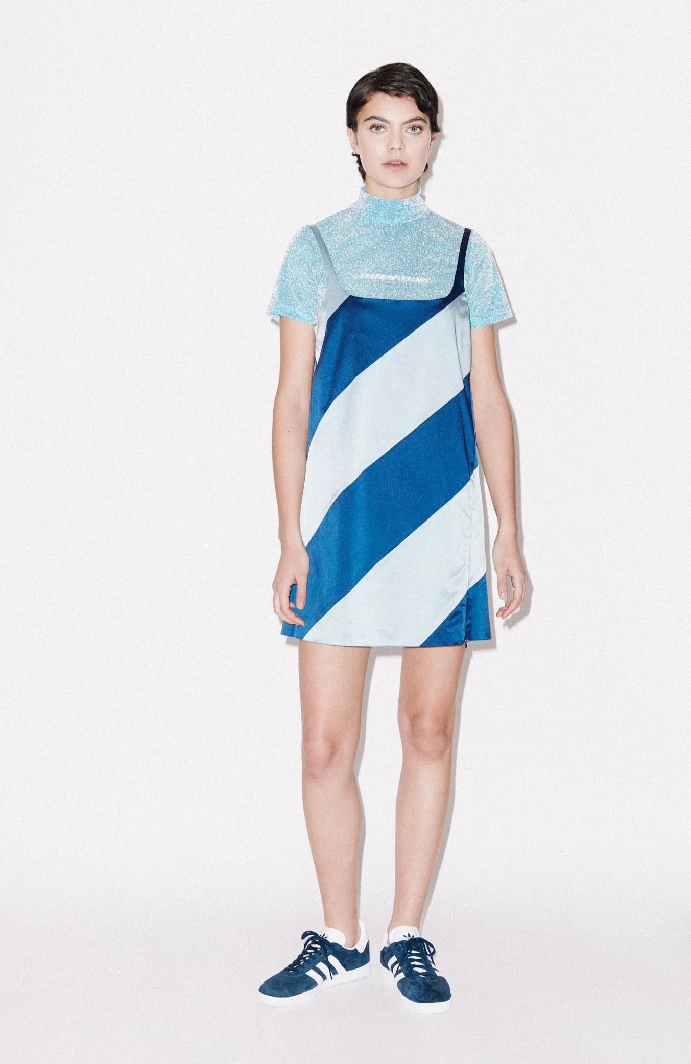 House of Holland Muted Panelled Slit Dress