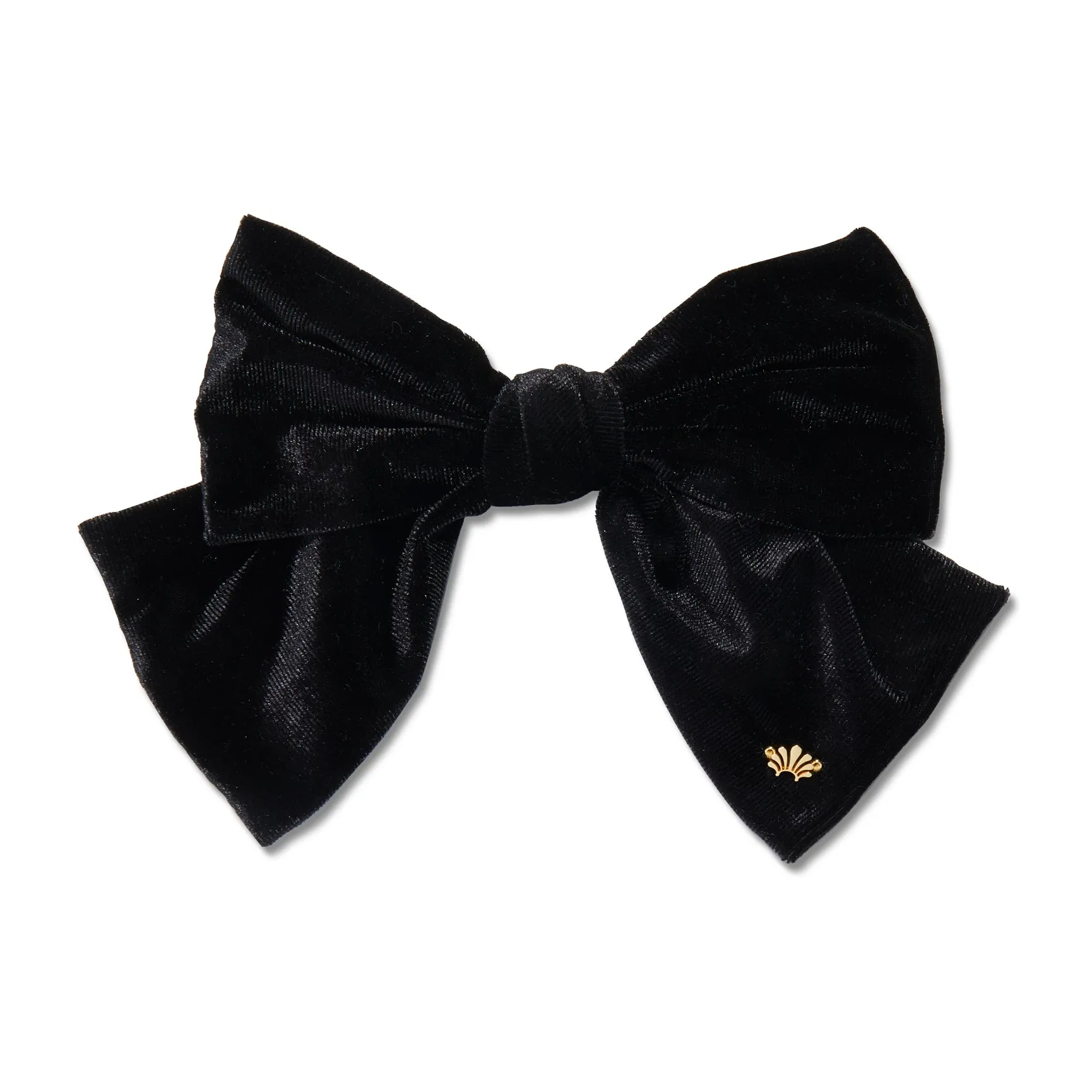 JET JUMBO VELVET BOW BARRETTE