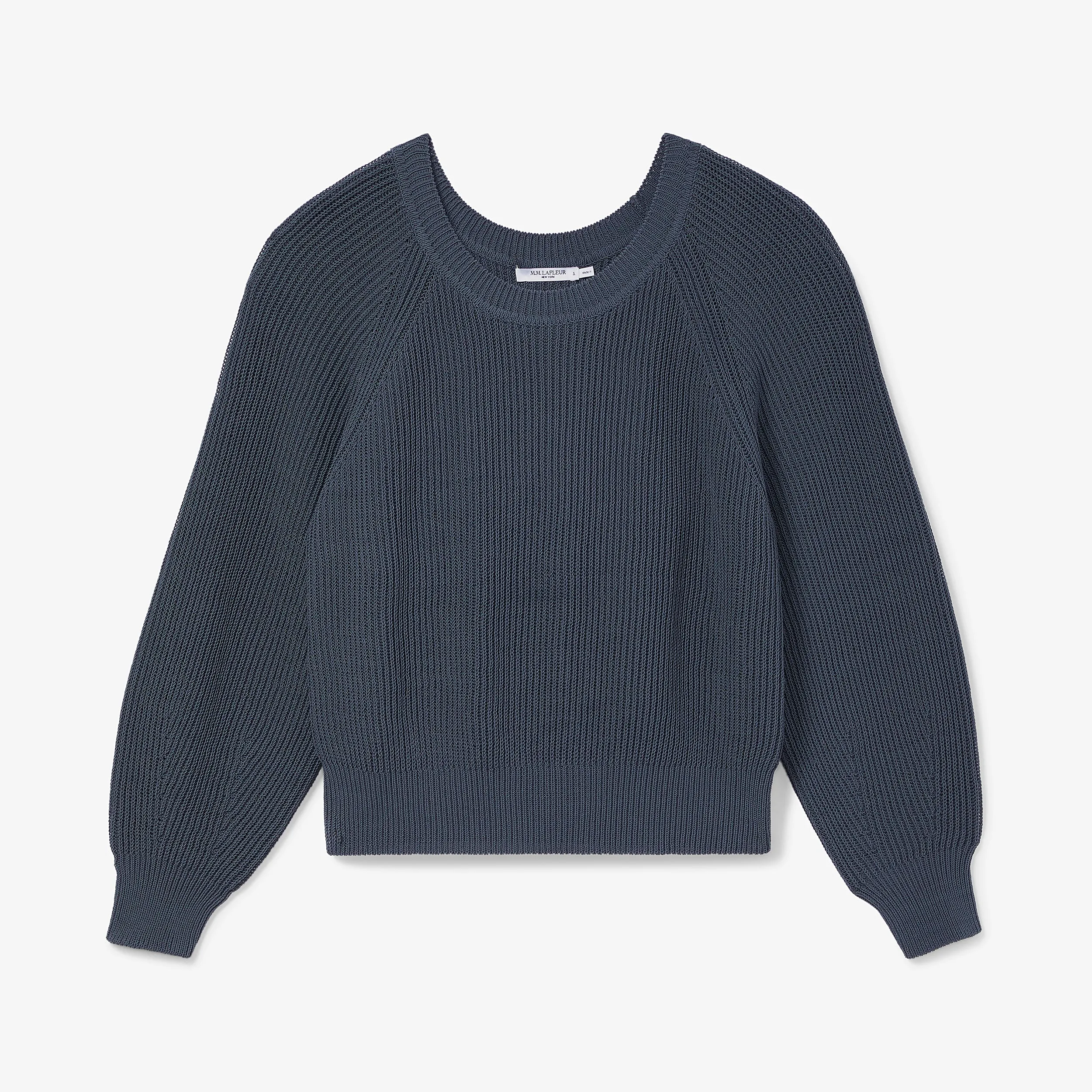 Jo Sweater - Sleek Cotton :: Dusty Indigo