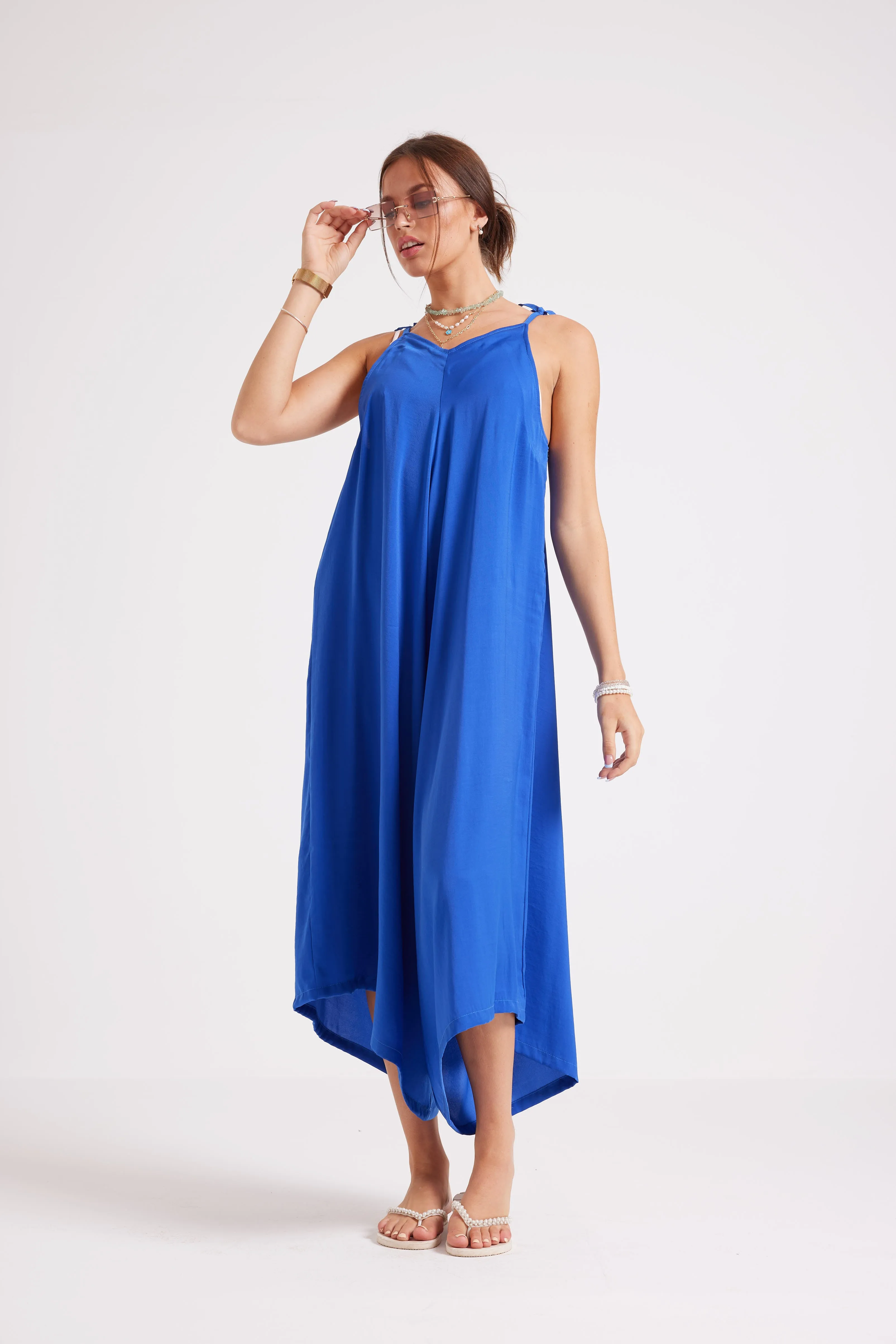 KEEP IT SLEEK JUMPSUIT - BLUE