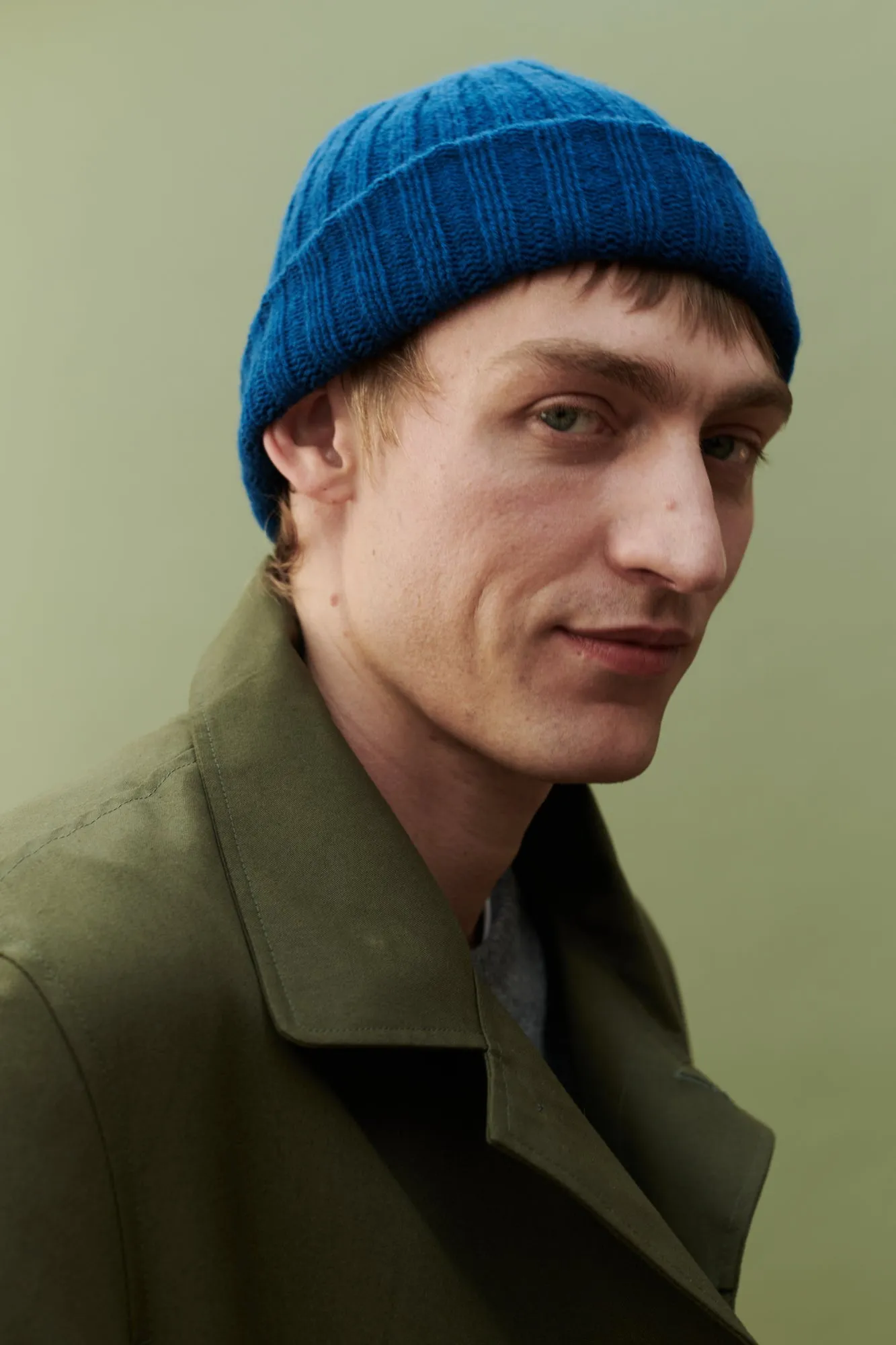 Lambswool Beanie Hat - Bright Blue