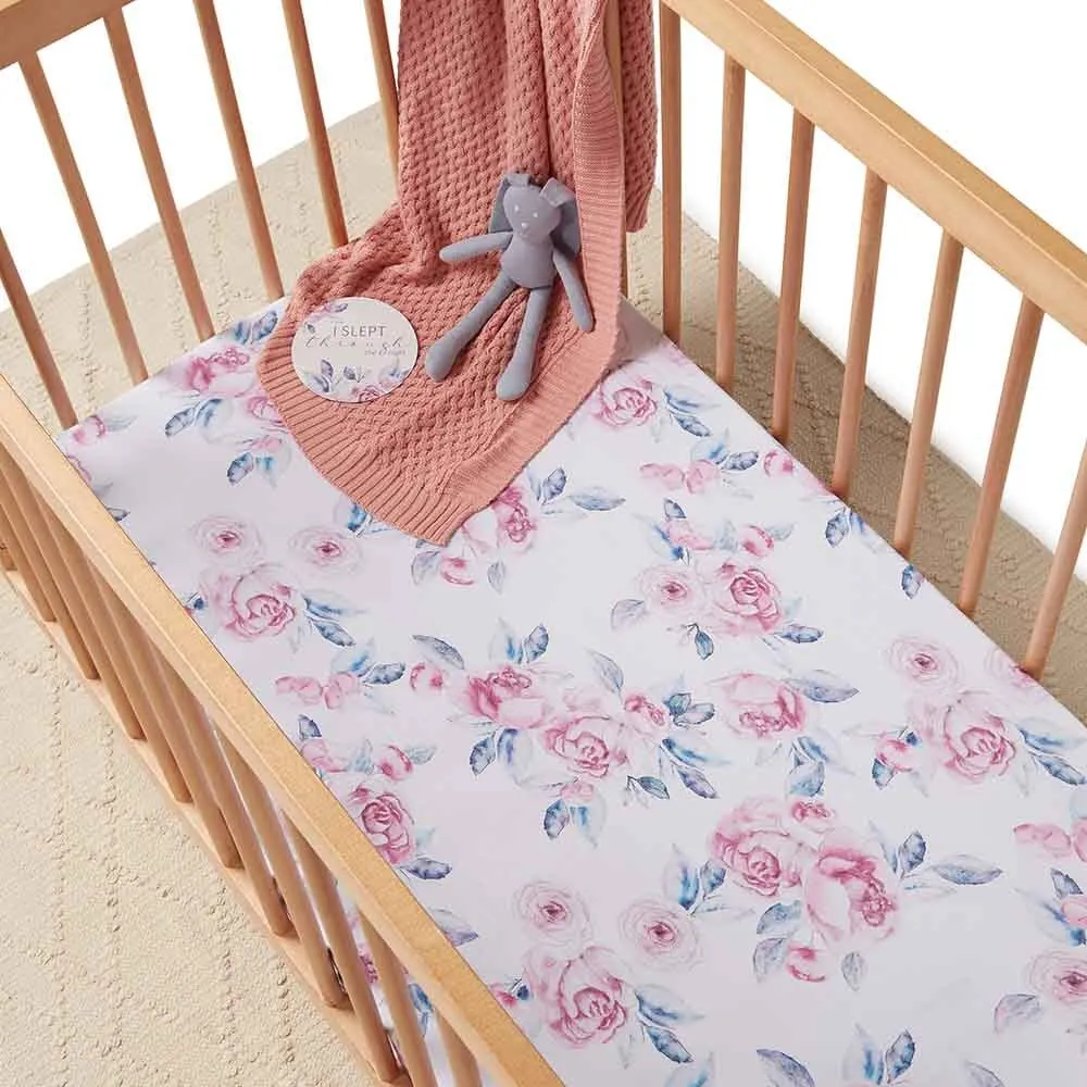 Lilac Skies I Fitted Cot Sheet