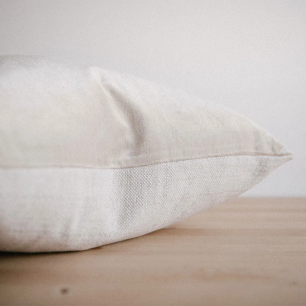 Linen & Velvet Pillow - Natural