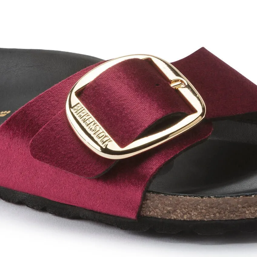 Madrid Big Buckle Velvet Sandals