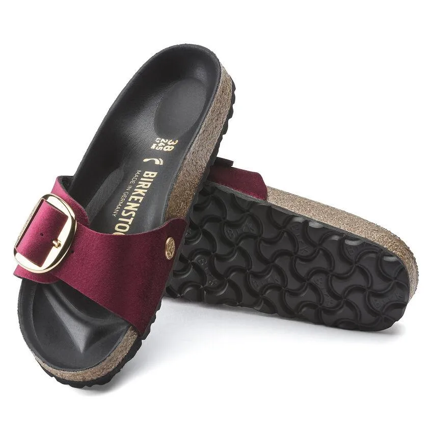 Madrid Big Buckle Velvet Sandals