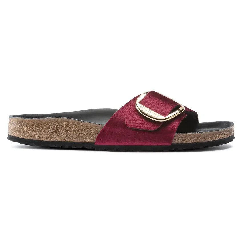 Madrid Big Buckle Velvet Sandals