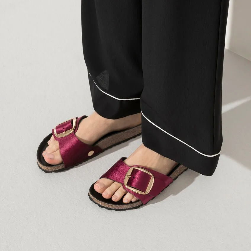 Madrid Big Buckle Velvet Sandals