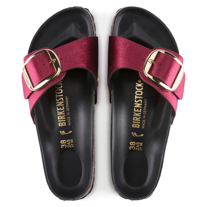 Madrid Big Buckle Velvet Sandals