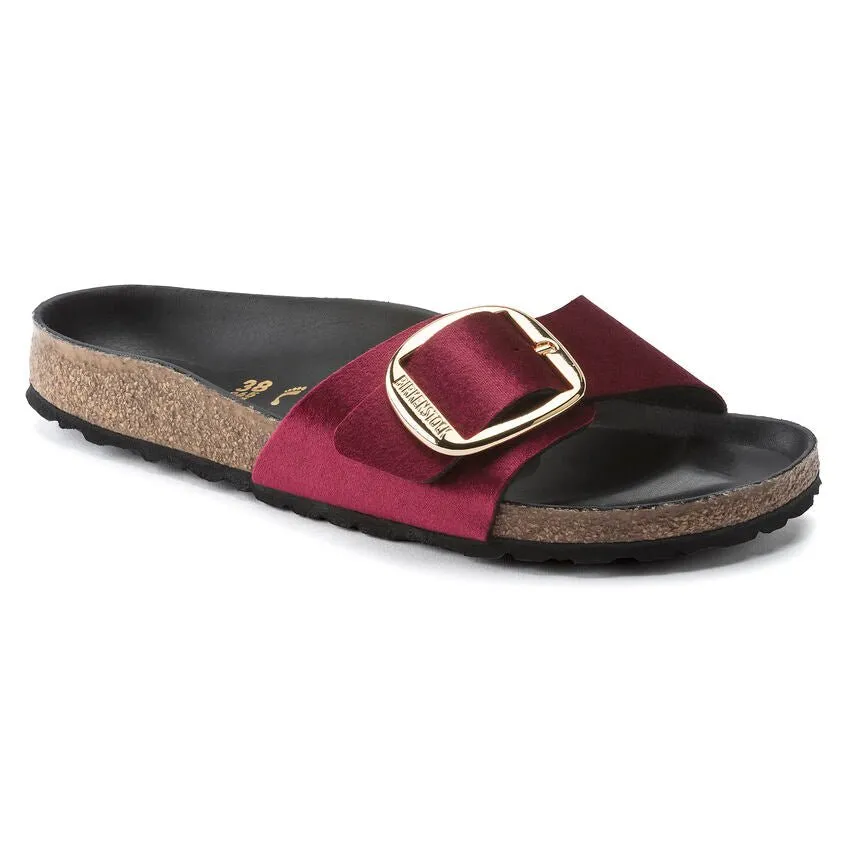 Madrid Big Buckle Velvet Sandals