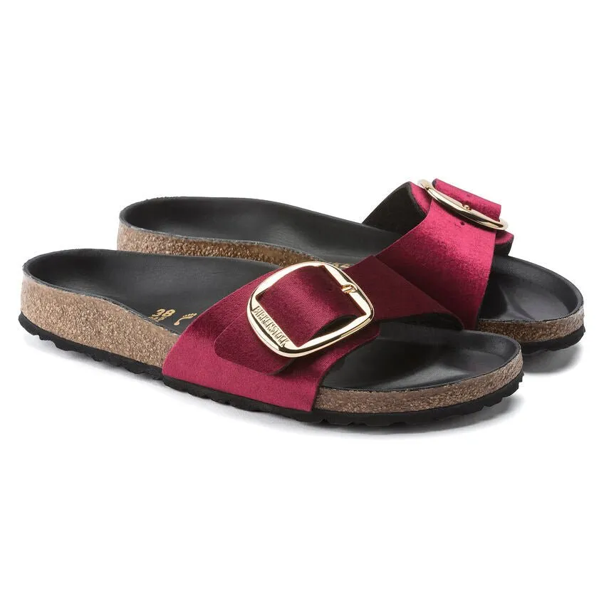 Madrid Big Buckle Velvet Sandals