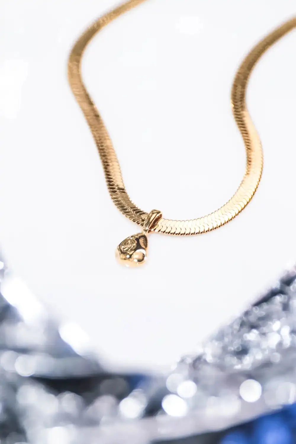 Molten Sleek Necklace 14K Gold Plated