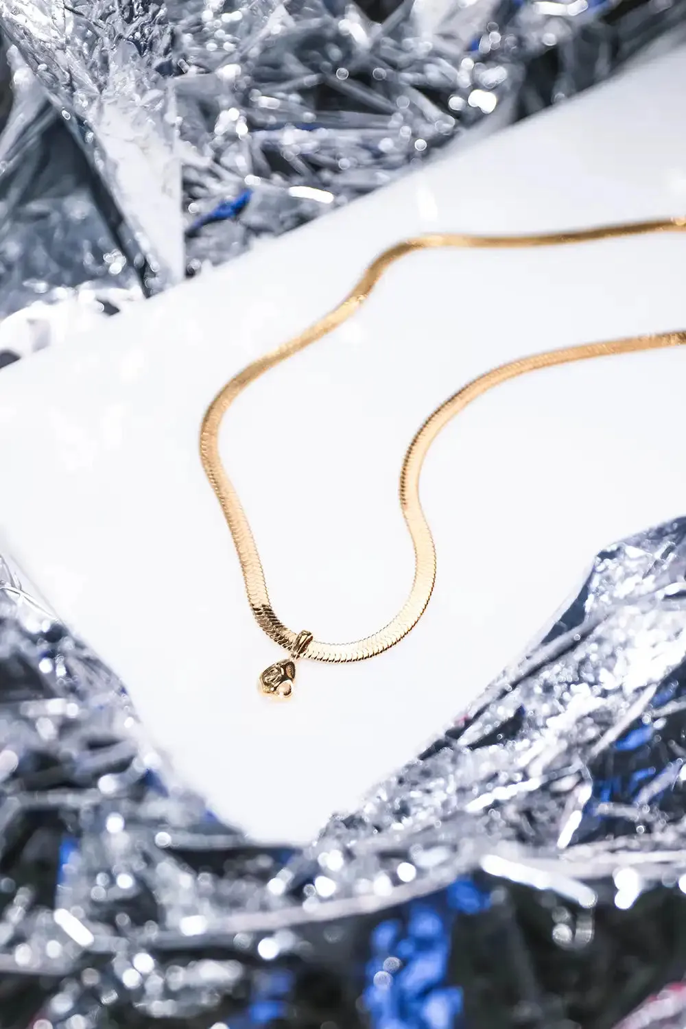 Molten Sleek Necklace 14K Gold Plated