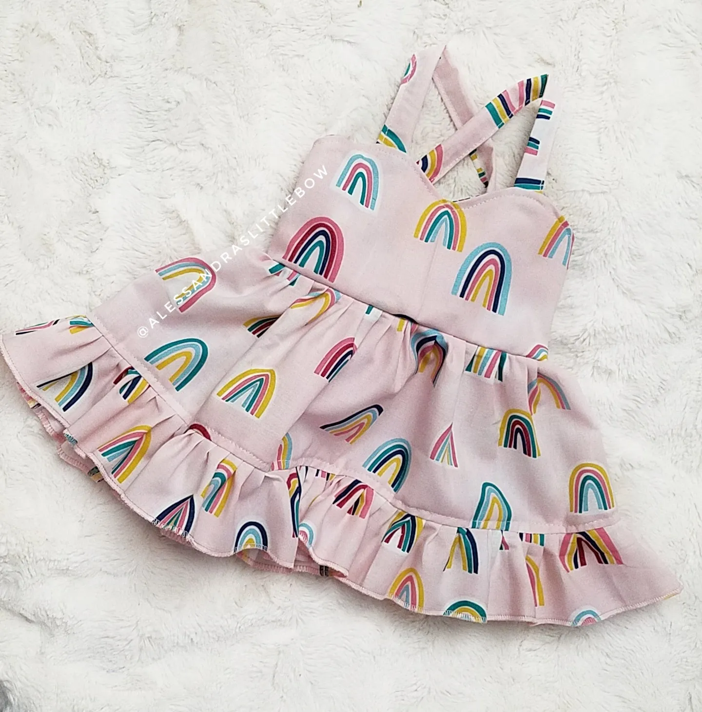 MUTED RAINBOW SWEETHEART PINAFORE