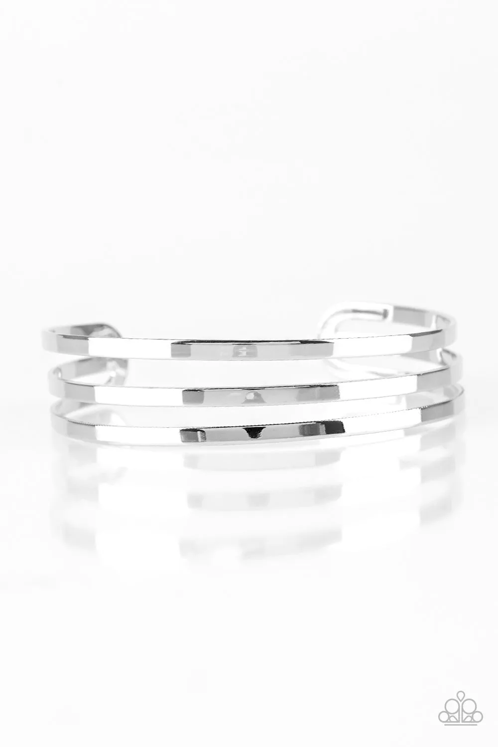 Paparazzi Accessories - Street Sleek Drawer 5/1 - Silver Bracelet