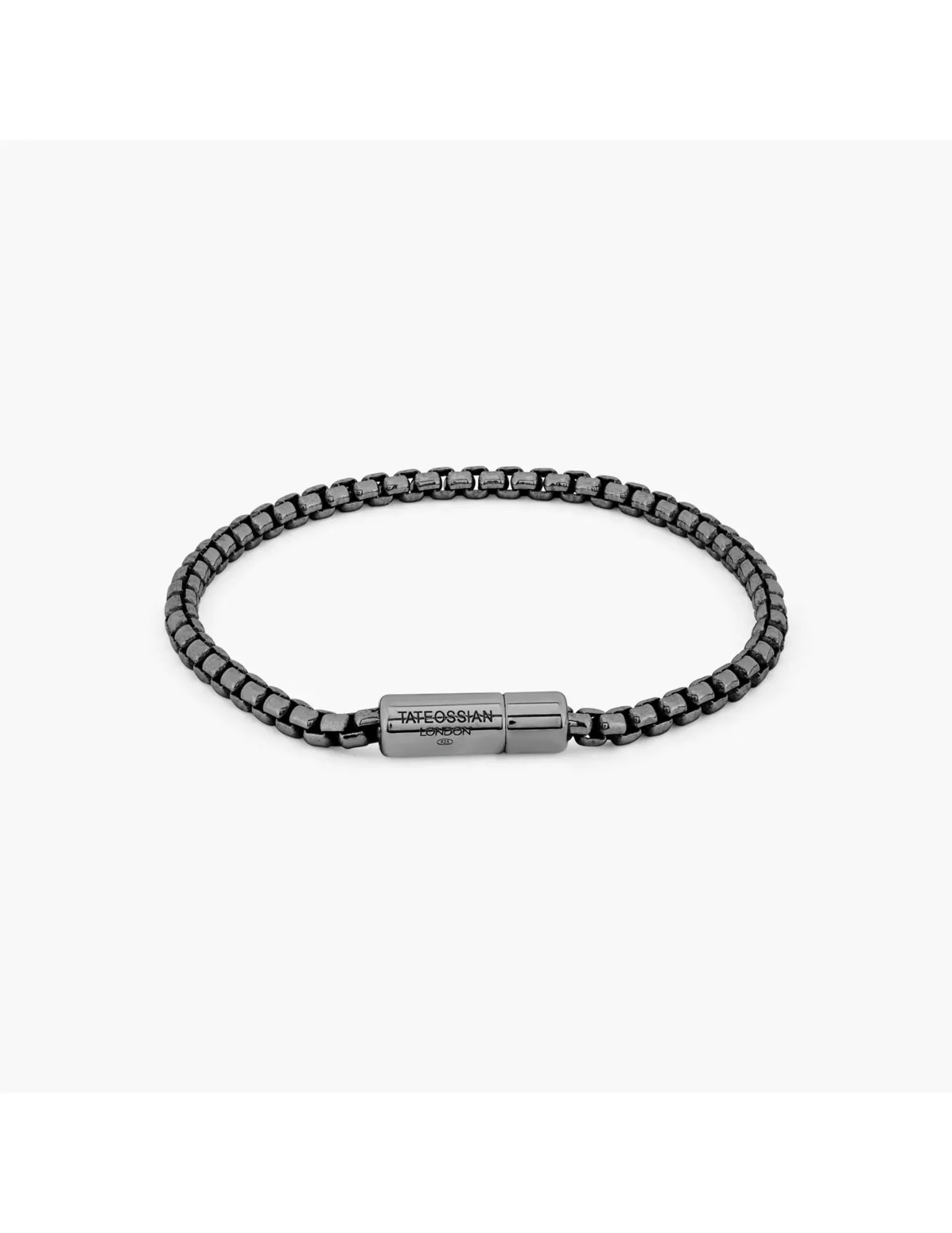 Pop Sleek Box Chain Bracelet | Dark Gray