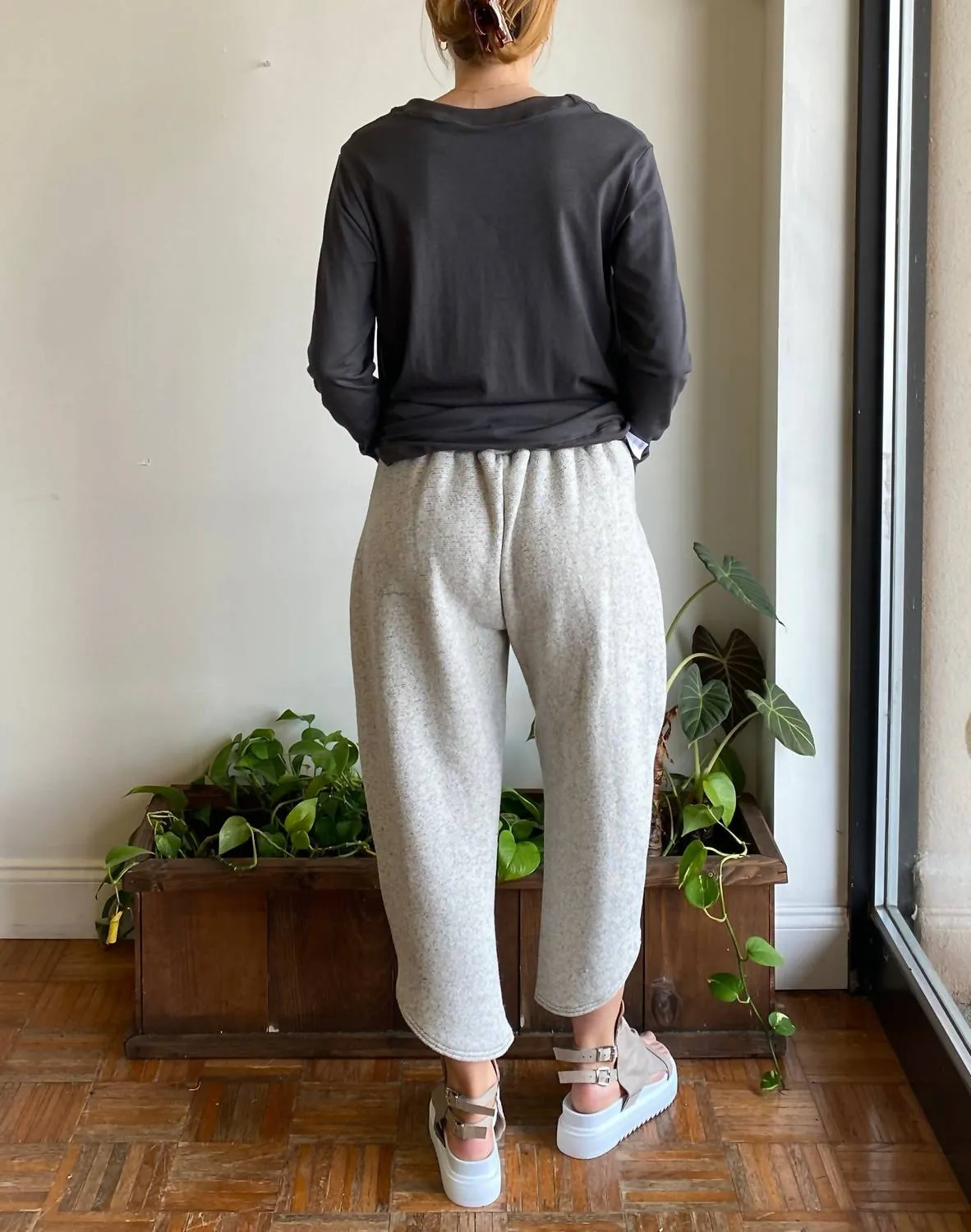 "the Glenna" Funky Sweatpant In Salt