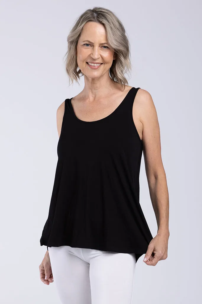 Relaxed Bamboo Singlet - Black