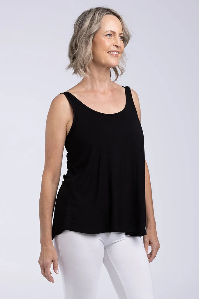 Relaxed Bamboo Singlet - Black