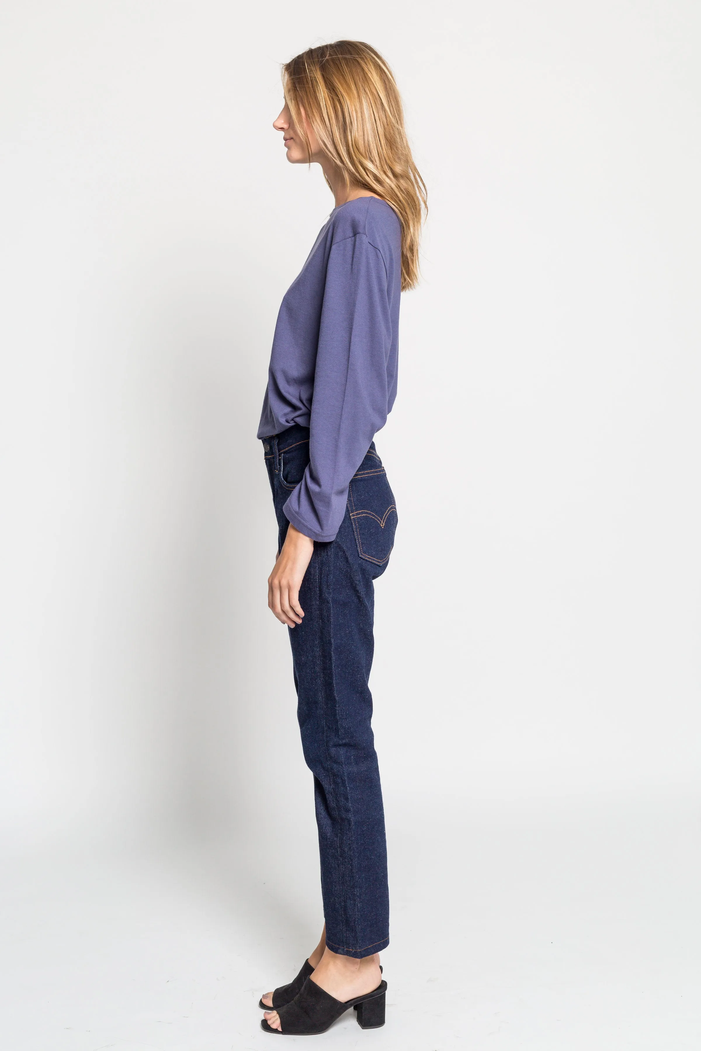 Relaxed Boatneck Long Sleeve Top