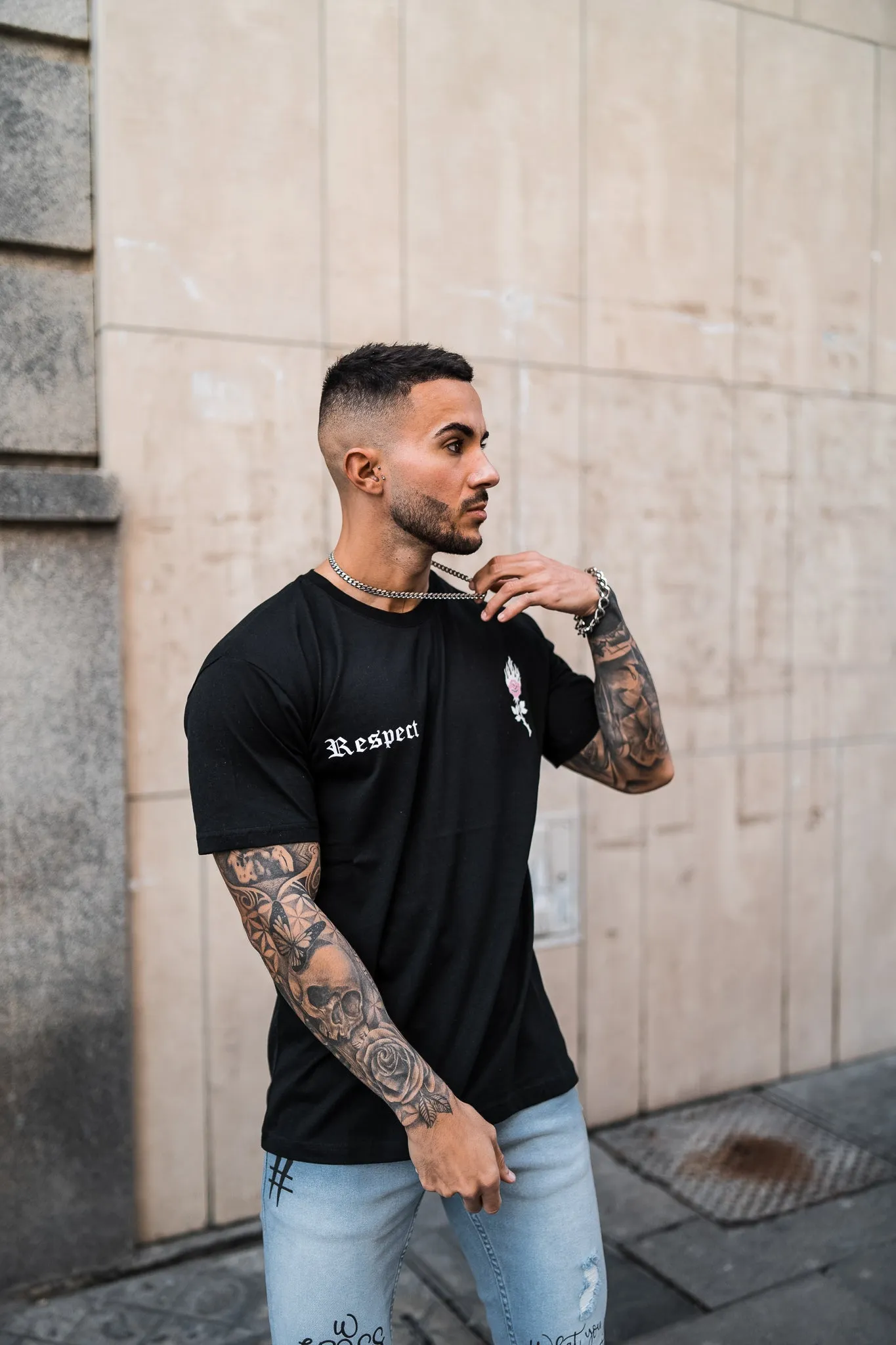 Respect Relaxed Fit Premium Tee Black