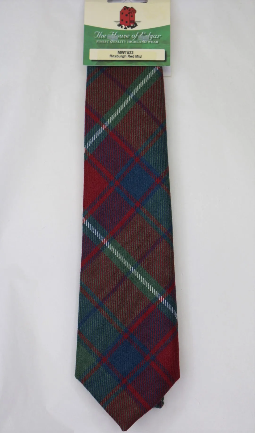 Roxburgh Muted Red Tartan Tie