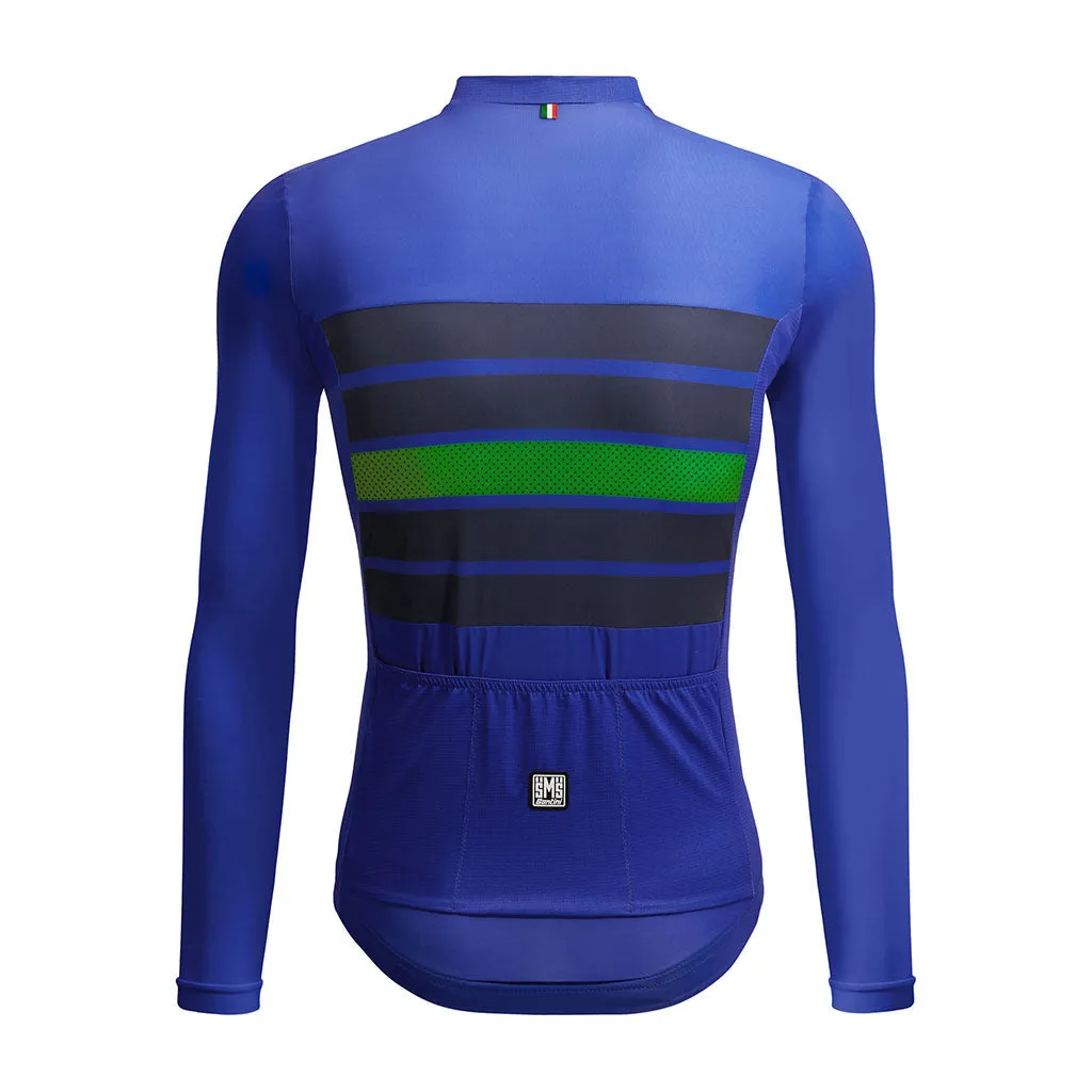 Santini Eco Sleek Bengal Long Sleeve Jersey - Blue