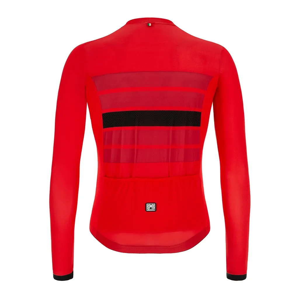 Santini Eco Sleek Bengal Long Sleeve Jersey - Red