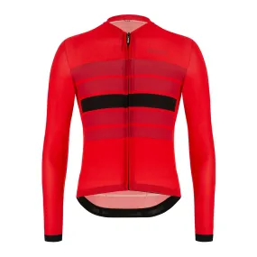 Santini Eco Sleek Bengal Long Sleeve Jersey - Red