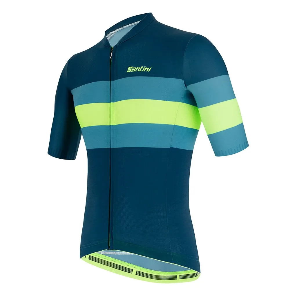 Santini Eco Sleek Bengal Short Sleeve Jersey - Green