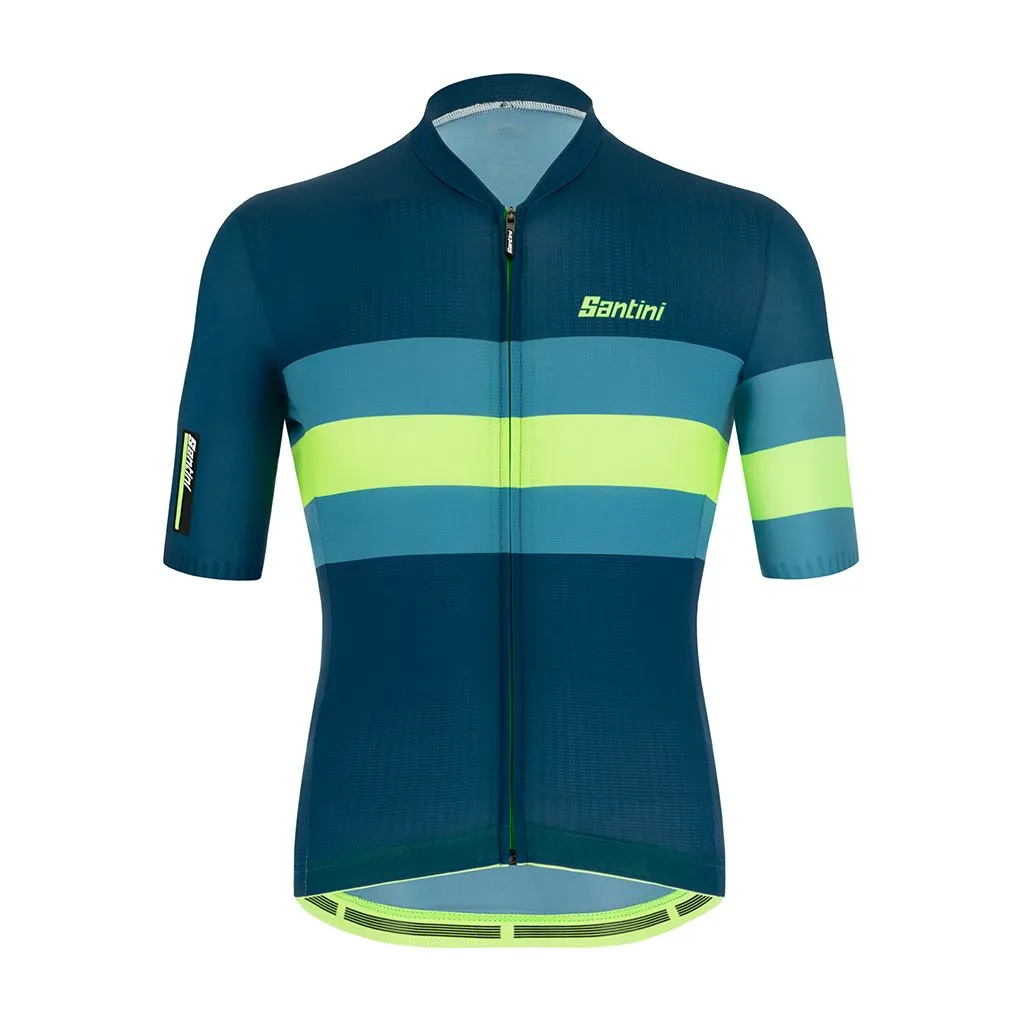 Santini Eco Sleek Bengal Short Sleeve Jersey - Green