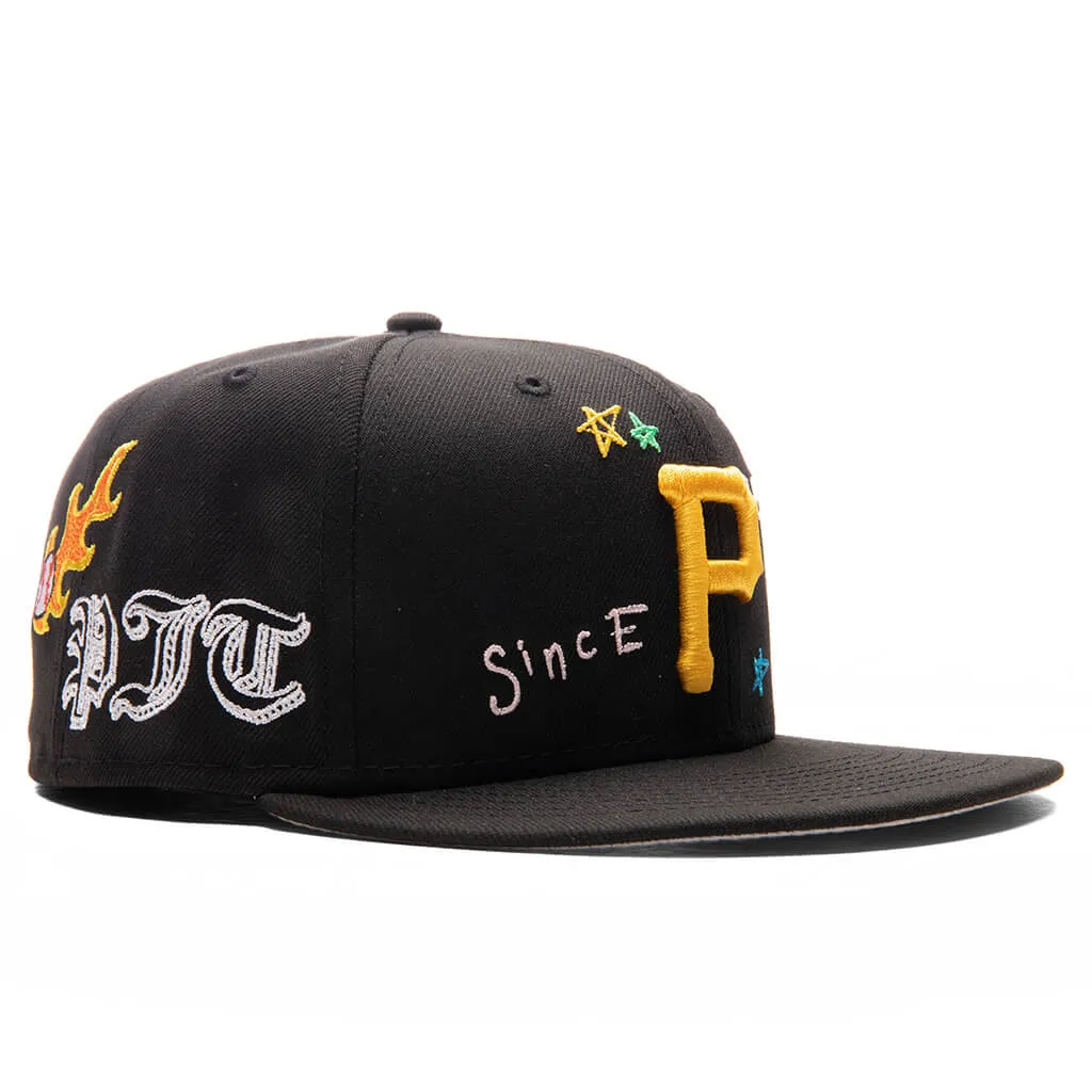 Pittsburgh Pirates Scribble 59FIFTY Fitted Cap