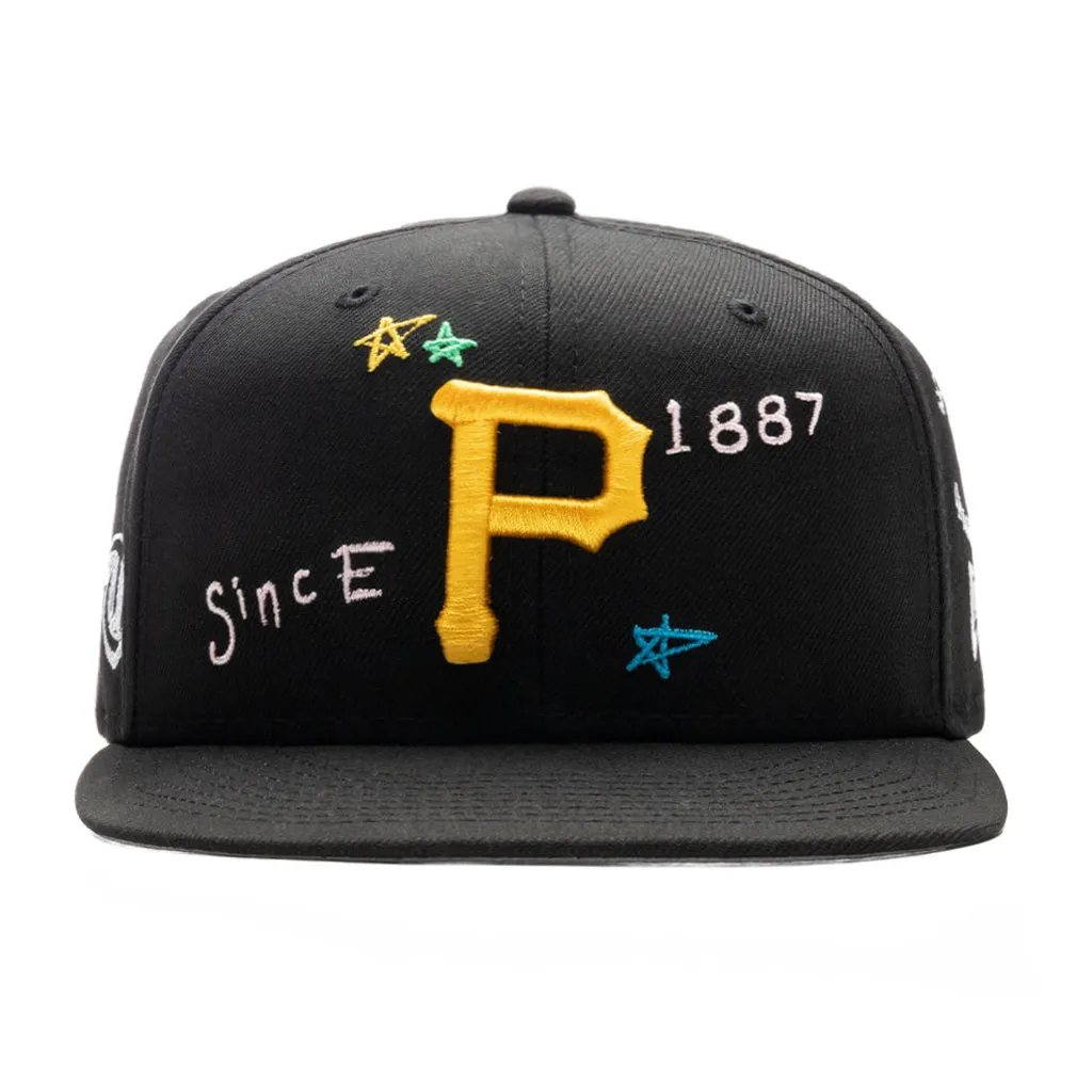 Pittsburgh Pirates Scribble 59FIFTY Fitted Cap