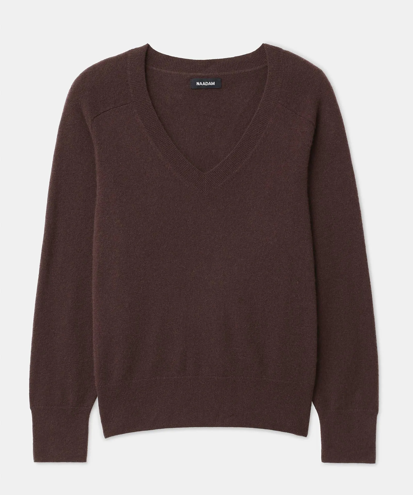 Premium Signature Relaxed-Fit V-Neck Cashmere Sweater