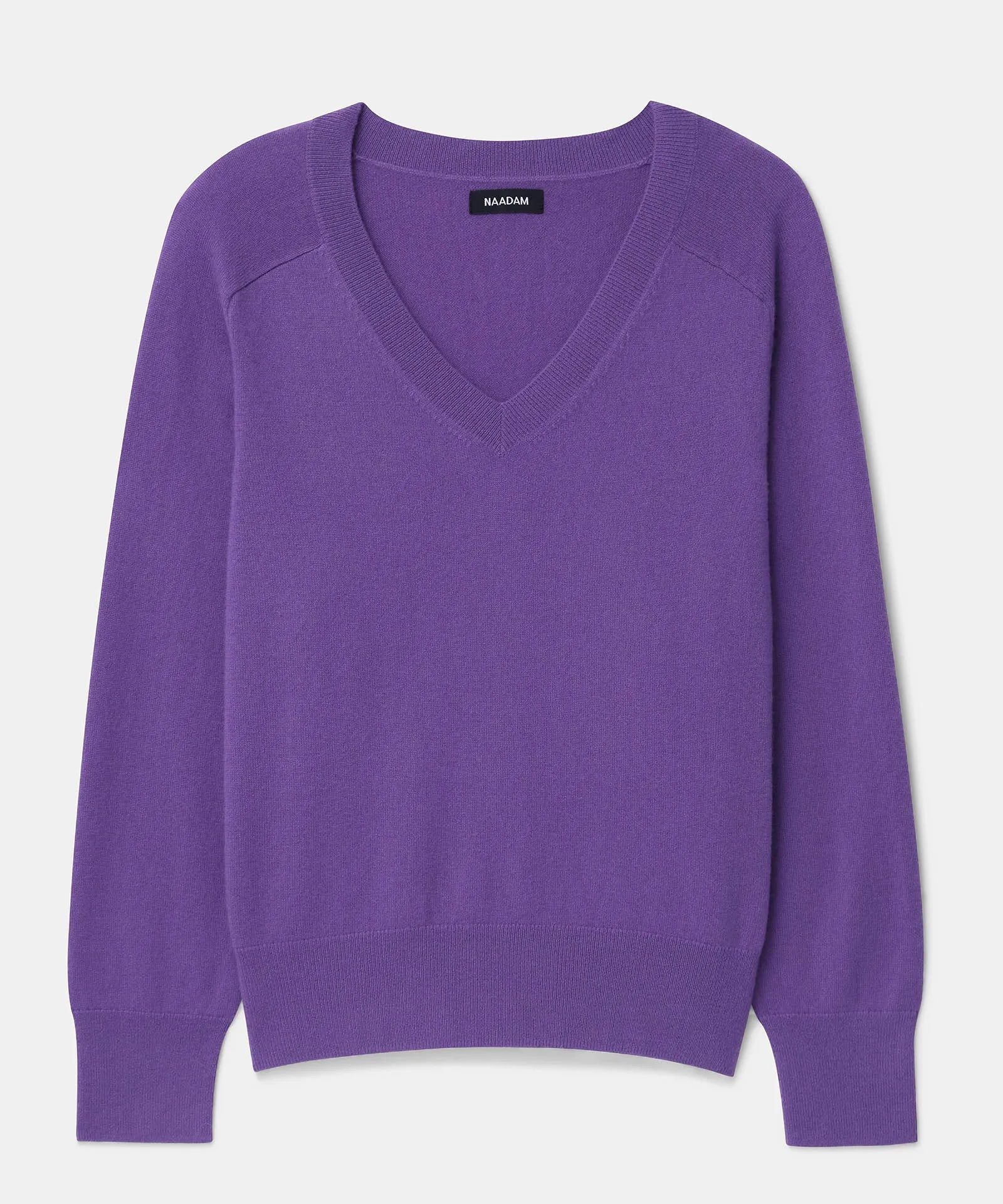 Premium Signature Relaxed-Fit V-Neck Cashmere Sweater