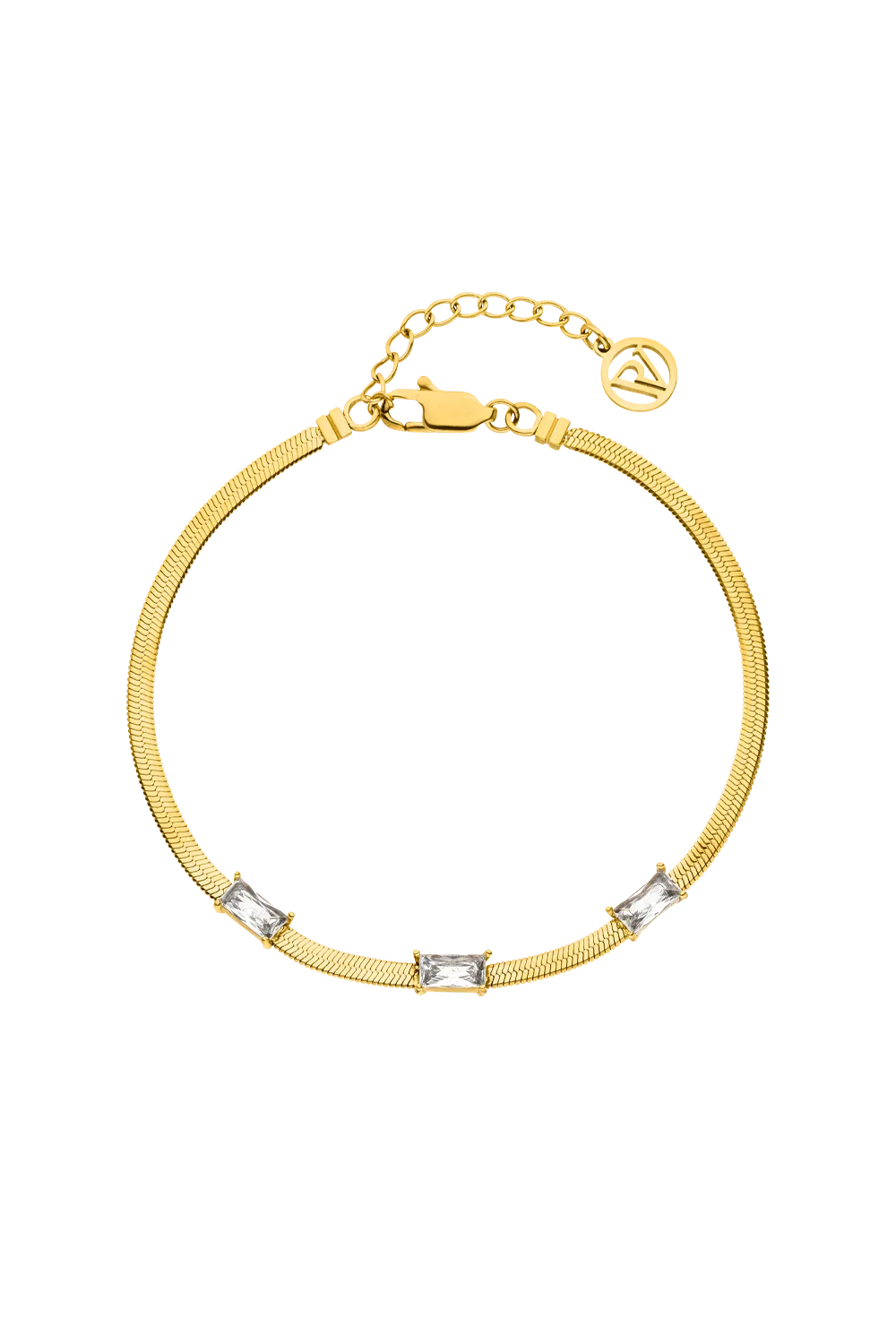 Sleek Baguette Bracelet 14K Gold Plated