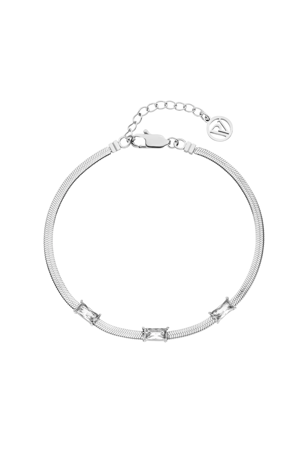 Sleek Baguette Bracelet  Silver