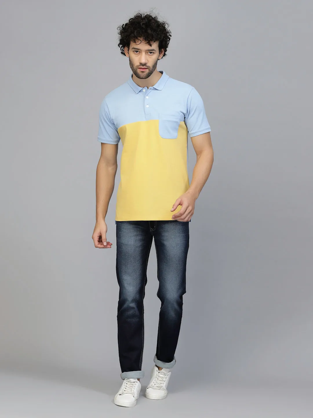 Sleek Colorblock Polo T-Shirt