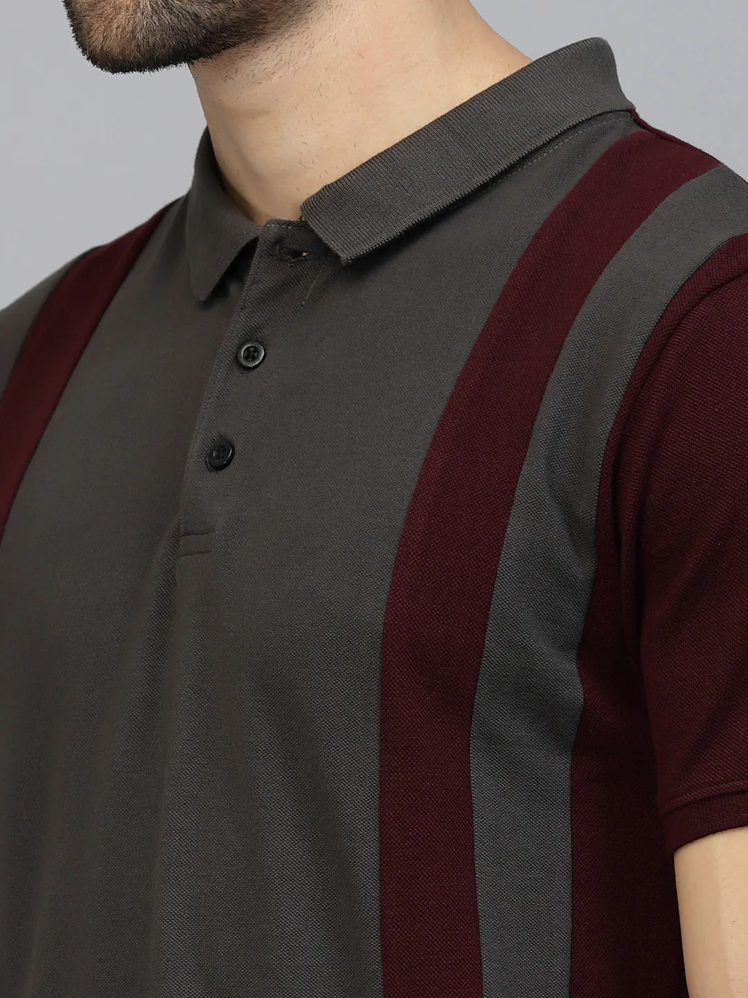 Sleek Colorblock Polo T-Shirt