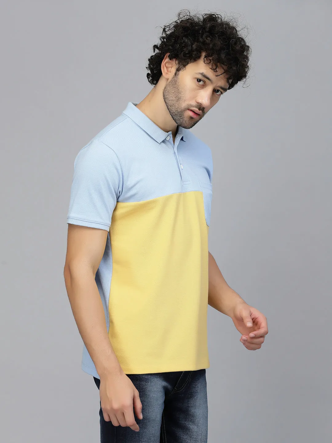 Sleek Colorblock Polo T-Shirt