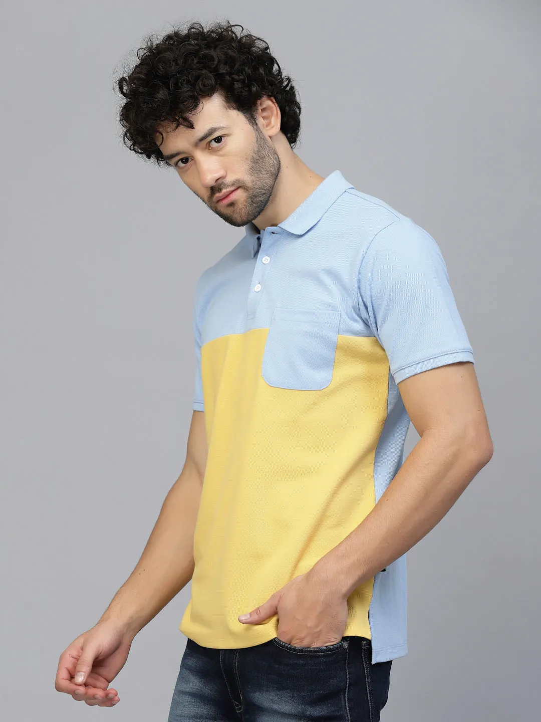 Sleek Colorblock Polo T-Shirt