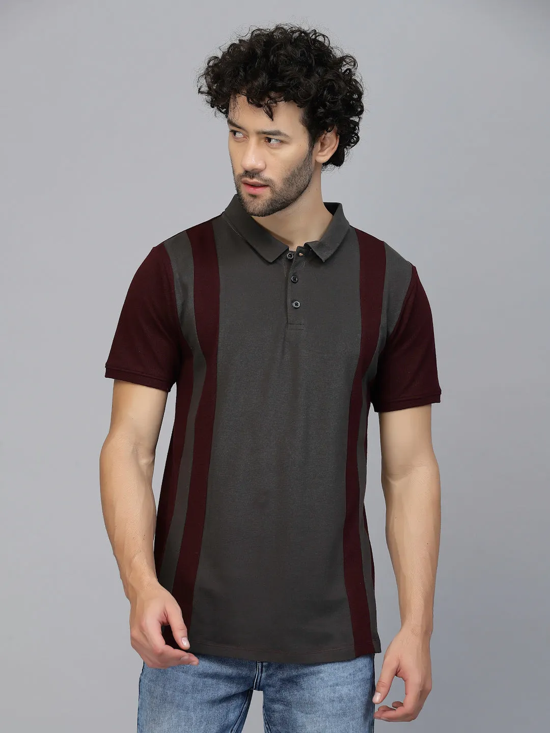 Sleek Colorblock Polo T-Shirt