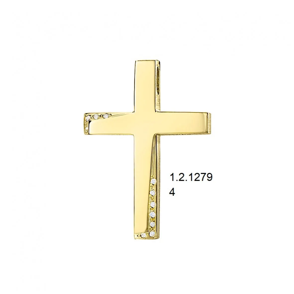 Sleek Cross with stones & slider