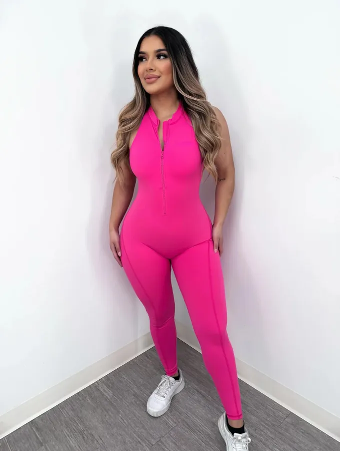 SLEEK JUMPSUIT - SCRUNCHBUM - FUSCIA