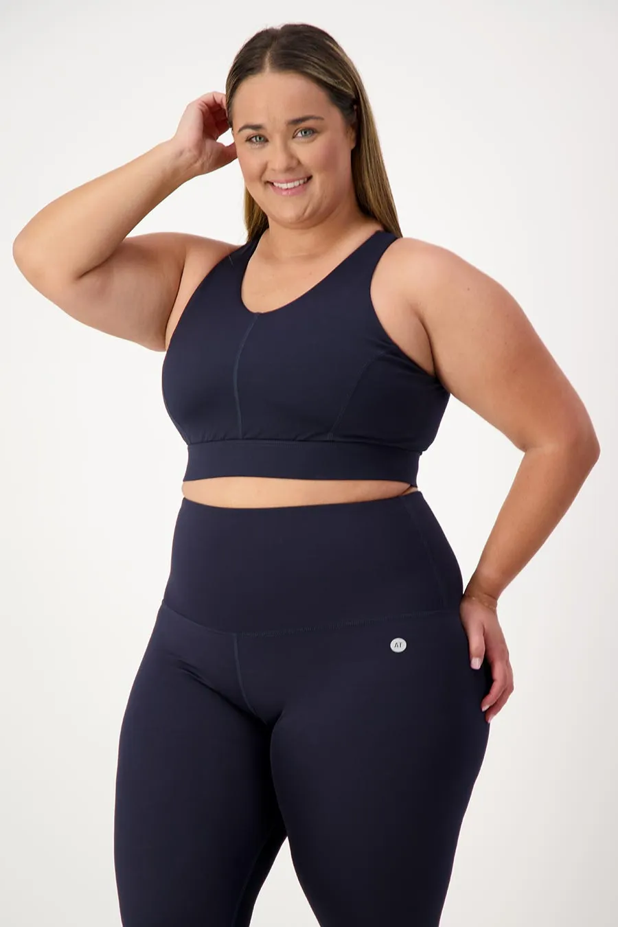 Sleek Performance Crop - Navy