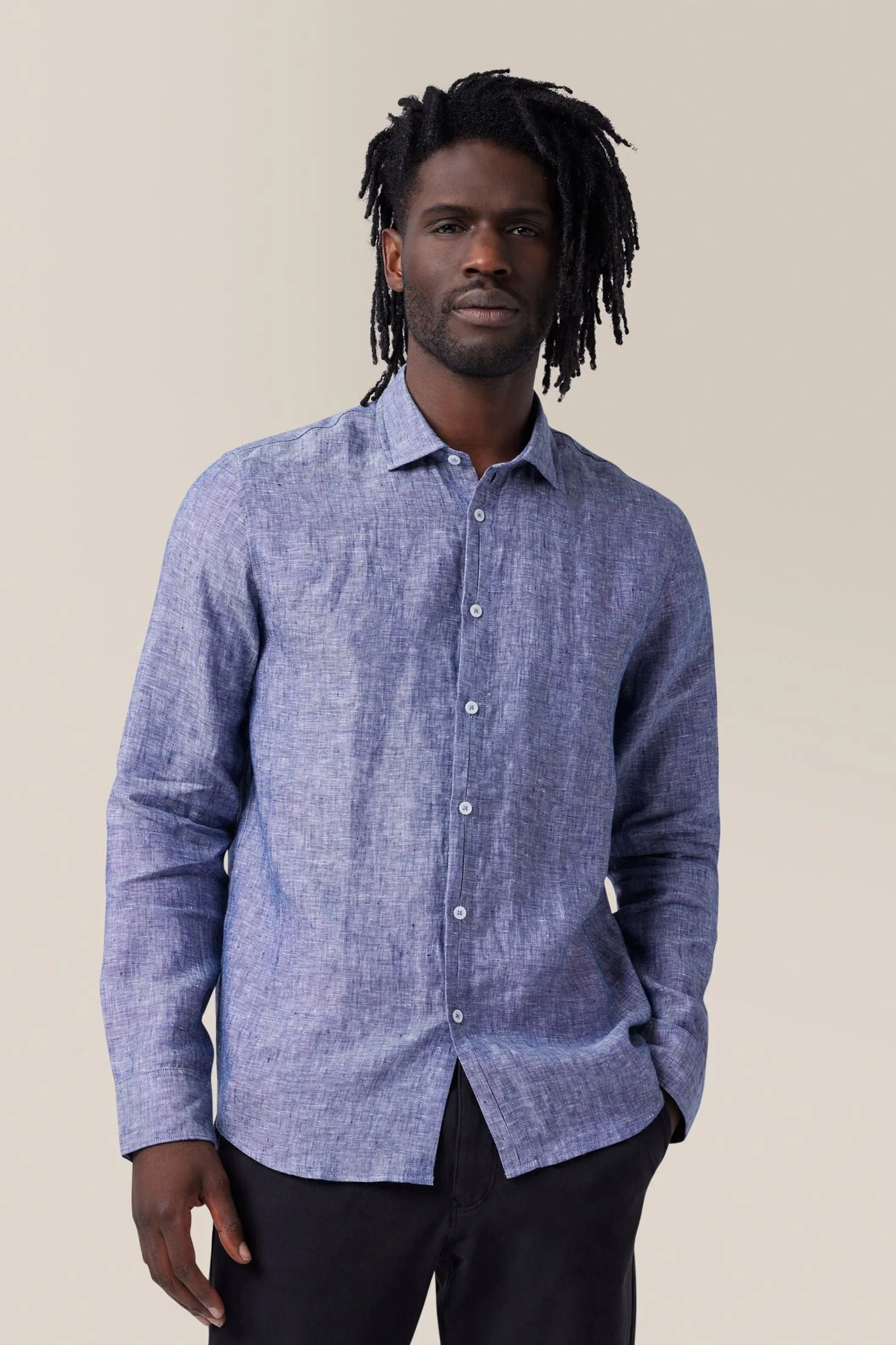 Sleek Shirt | Linen Chambray