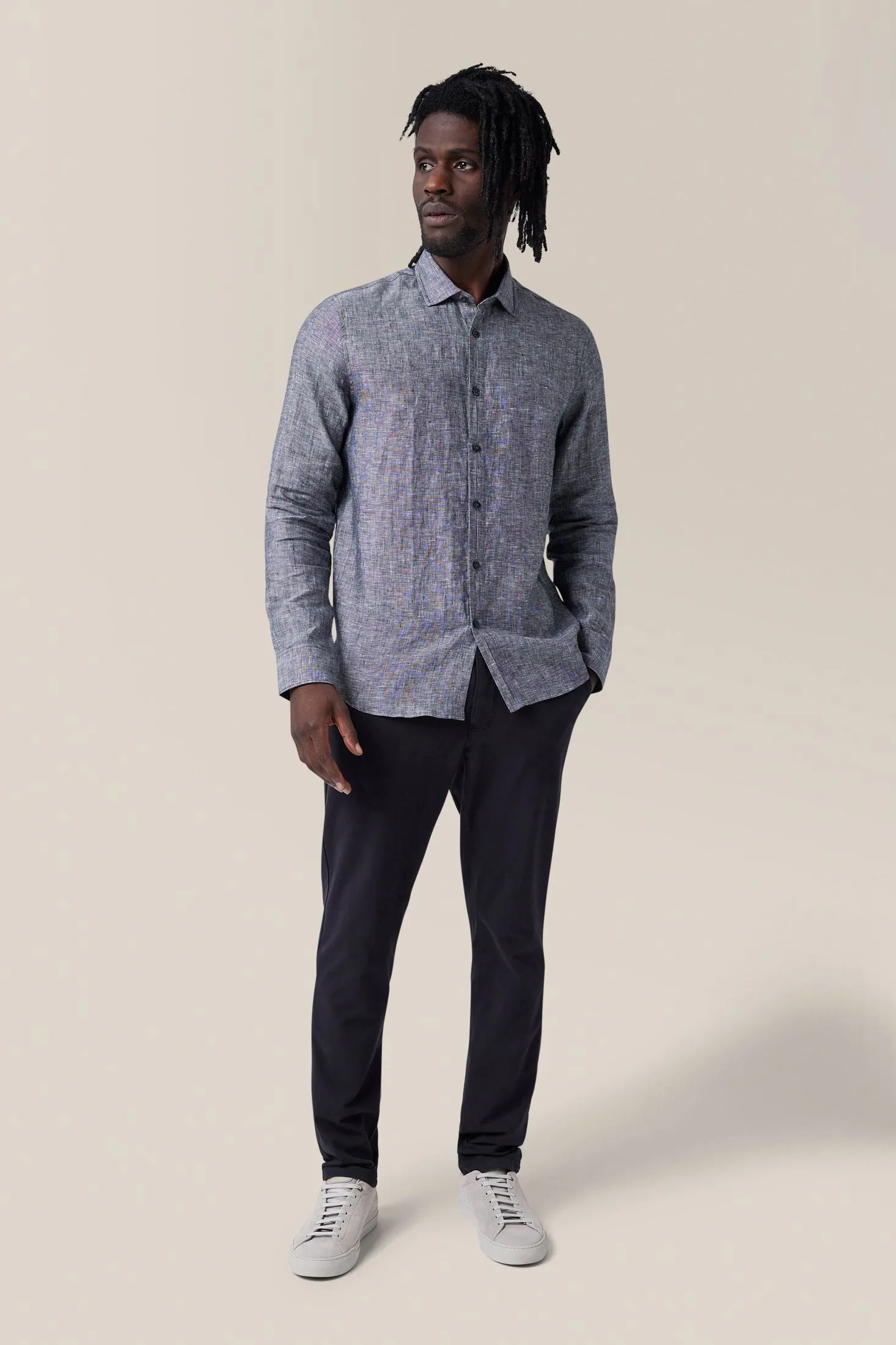 Sleek Shirt | Linen Chambray