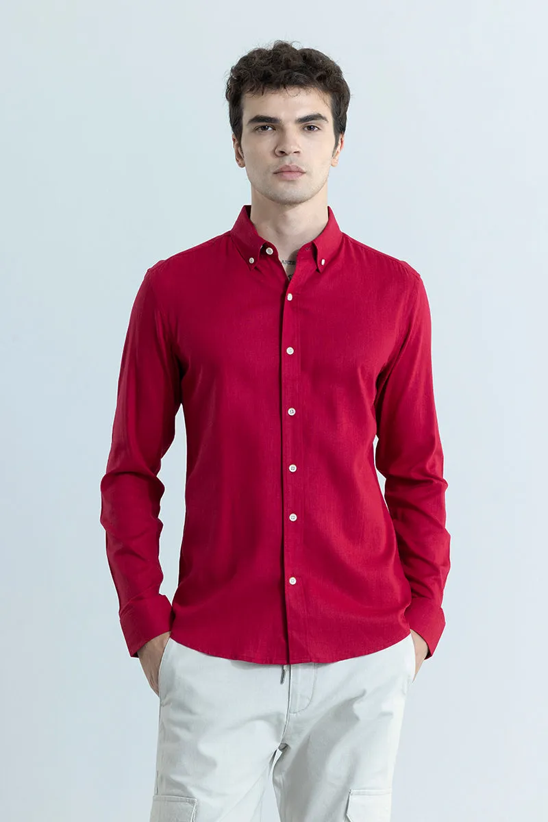 Sleek Style Plain Red Shirt