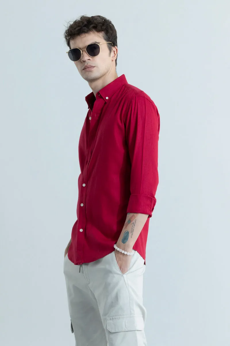 Sleek Style Plain Red Shirt